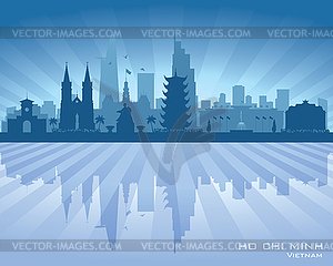 Город Хошимин Вьетнам - изображение в векторном виде