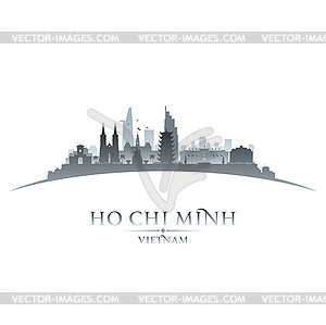 Ho Chi Minh city Vietnam skyline silhouette white - vector EPS clipart