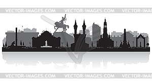 Ufa Russia city skyline silhouette - vector image