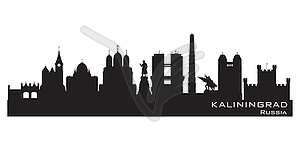 Kaliningrad Russia city skyline silhouette - vector clipart