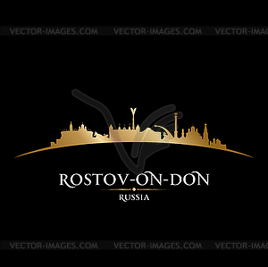 Rostov-on-Don Russia city silhouette black - vector clipart