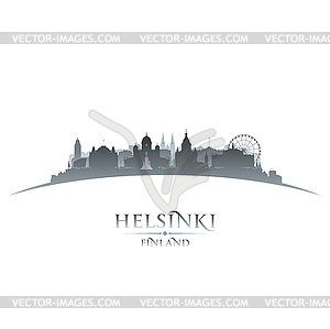 Helsinki Finland city silhouette white background - vector clipart