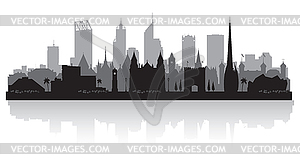 Perth Australia city skyline silhouette - vector EPS clipart