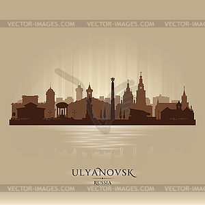 Ulyanovsk Russia city skyline silhouette - vector clip art