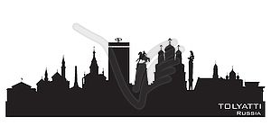 Tolyatti Russia city skyline silhouette - vector clipart