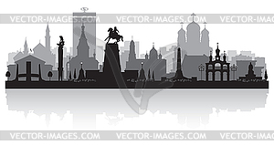 Tolyatti Russia city skyline silhouette - vector clip art