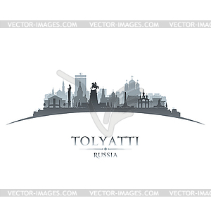 Tolyatti Russia city silhouette white background - vector clipart