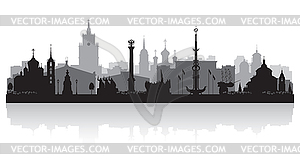 Силуэт горизонта города Воронеж Россия - векторное изображение EPS
