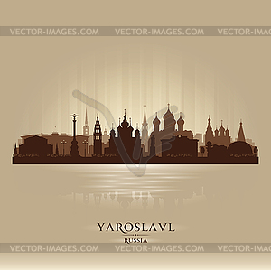 Yaroslavl Russia city skyline silhouette - vector EPS clipart