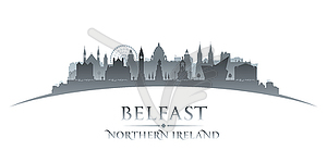 Belfast Northern Ireland city silhouette white - vector clipart / vector image