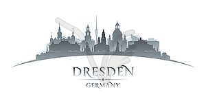 Dresden Germany city silhouette white background - vector clipart