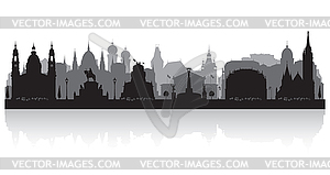 Budapest Hungary city skyline silhouette - vector image