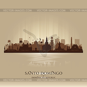 Santo Domingo Dominican Republic city skyline - vector image