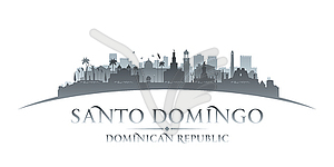 Santo Domingo Dominican Republic city silhouette - vector clipart