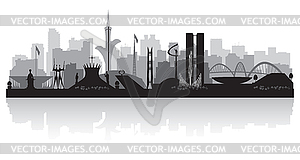 Brasilia Brazil city skyline silhouette - vector image