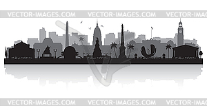 Buenos Aires Argentina city skyline silhouette - vector clip art