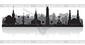 Georgetown Guyana city skyline silhouette - vector clipart