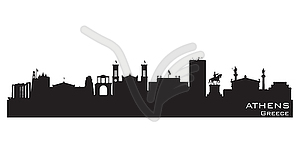 Athens Greece city skyline silhouette - vector image