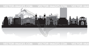 Athens Greece city skyline silhouette - vector image