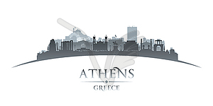 Athens Greece city silhouette white background - vector image