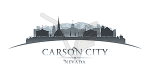 Carson City Nevada city silhouette white background - vector clipart