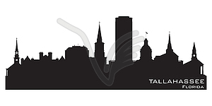 Tallahassee Florida city skyline silhouette - vector image