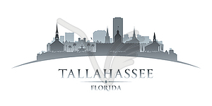 Tallahassee Florida city silhouette white background - vector clip art