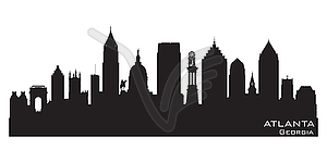 Atlanta Georgia city skyline silhouette - vector clipart