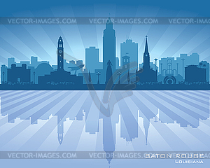 Baton Rouge Louisiana city skyline silhouette - vector image
