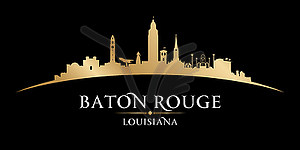 Baton Rouge Louisiana city silhouette black - vector image