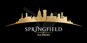 Springfield Illinois city silhouette black - vector clipart