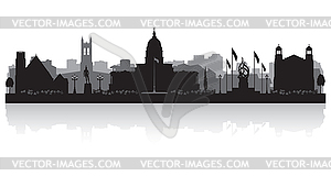 Topeka Kansas city skyline silhouette - vector image