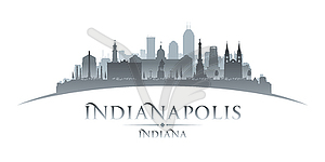 Indianapolis Indiana city silhouette white - vector image