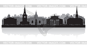 Annapolis Maryland city skyline silhouette - stock vector clipart
