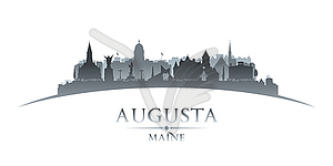 Augusta Maine city silhouette white background - vector image