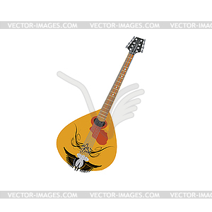 Musical instrument mandolin on white background - vector image