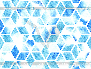 Watercolor geometric pattern. Seamless background - royalty-free vector clipart