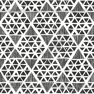 Monochrome pattern. Primitive geometric background - vector clipart / vector image