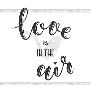 Любовь в воздухе. дизайн надписи - изображение в векторе / векторный клипарт