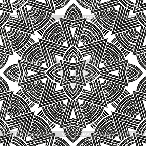 Seamless tribal pattern. Hand-drawn background - vector clipart