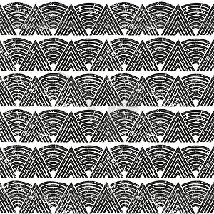 Seamless tribal pattern. Hand-drawn background - vector clipart