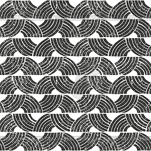 Seamless tribal pattern. Hand-drawn background - white & black vector clipart