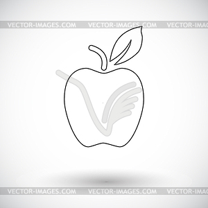 Apple flat icon - vector clipart