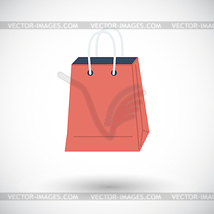 Bag store single icon - vector clip art