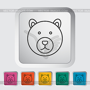 Bear icon - vector EPS clipart