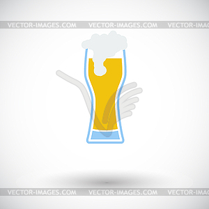 Beer flat icon - vector image