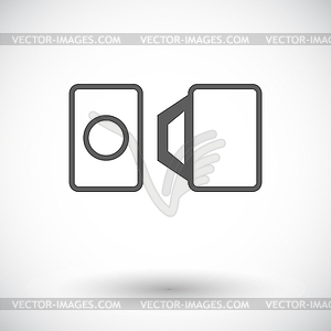 Belt single icon - vector image