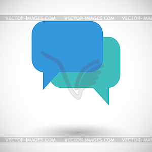 Chat flat icon - vector clipart