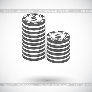 Gambling chips - vector clipart