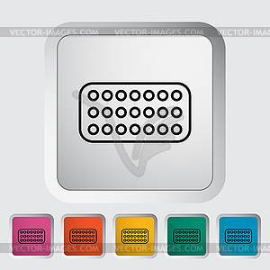 Contraceptive pills - vector clip art
